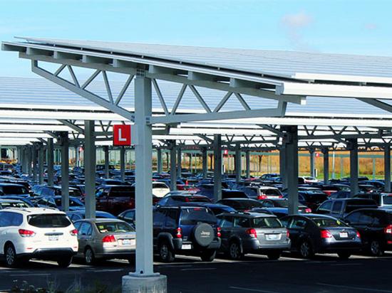 Solar carport mounting system