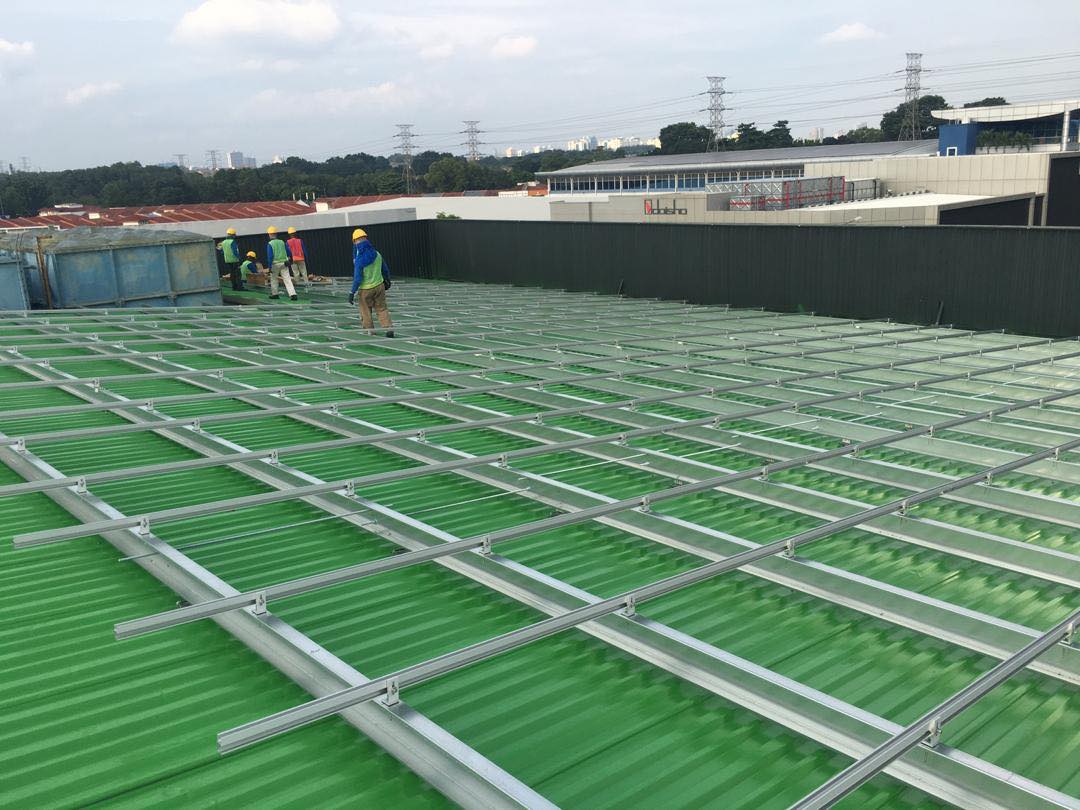  1MW L- 브래킷 지붕 설치 프로젝트 2020 