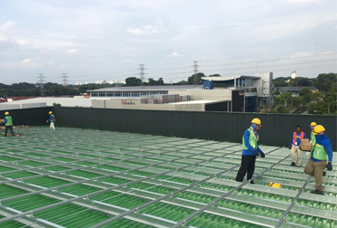  1MW 말레이시아의 녹색 금속 지붕 프로젝트 2020 