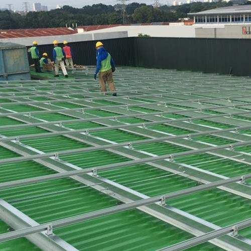  1MWp 말레이시아의 녹색 금속 지붕 프로젝트 2020 